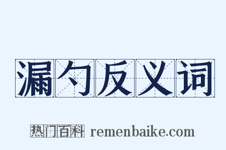 漏勺反义词是什么意思的图片